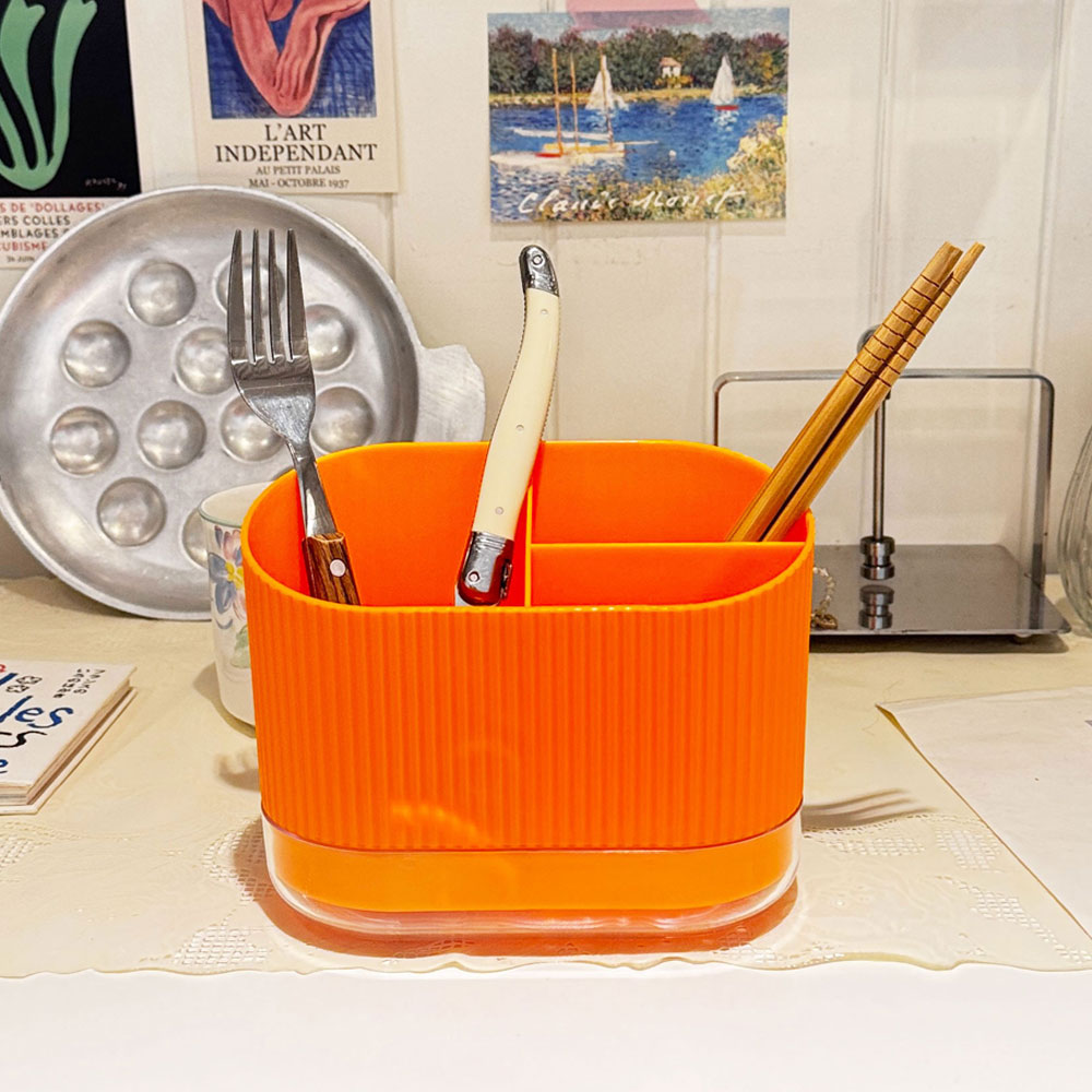 레디박스 북유럽 멀티홀더 물빠짐 수저통, 오렌지, 1개 7,900원