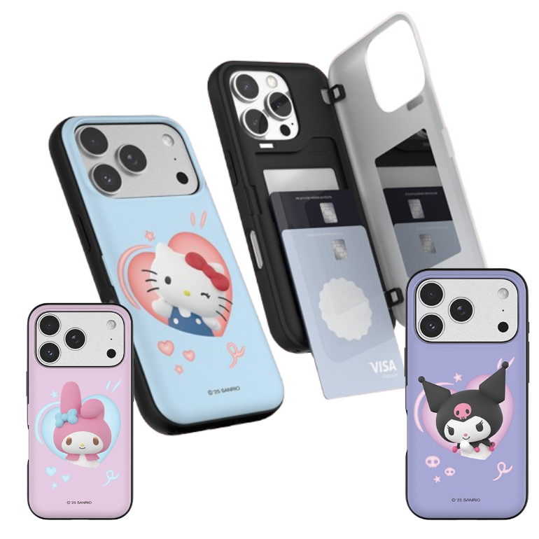 아이폰13 산리오 구로미 헬로키티 하트팝 카드 거울 범퍼 케이스 찐예쁨 19,900원