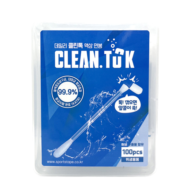 데일리 클린톡 일회용 액상 면봉, 1개, 100개입 12,500원
