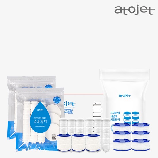 [필터만3종] 샤워기+프리미엄 주방용+프리미엄 세면대 필터 세트 54,900원