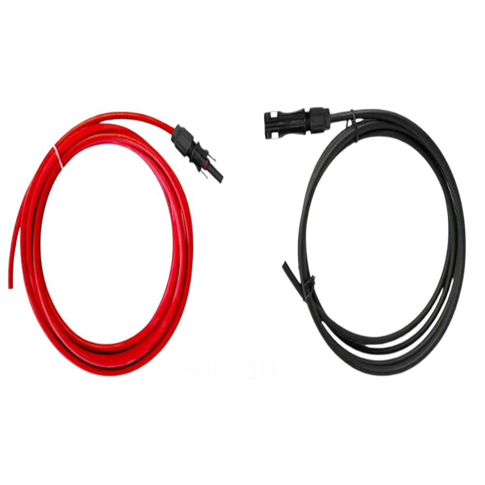 PV1-F 2.5SQ MC4 PV 1500V 태양광 커넥터 암수 한쪽 연장케이블, BLACK 4,600원