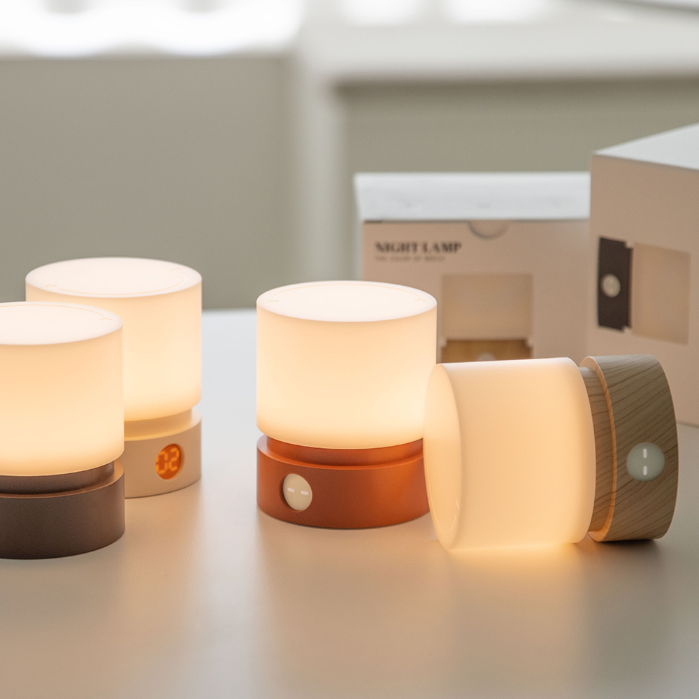 사는잼 LED 베스티 타이머 충전식 무드등 취침등 수유등 수면등 집들이선물 밝기조절가능, 우드 17,900원