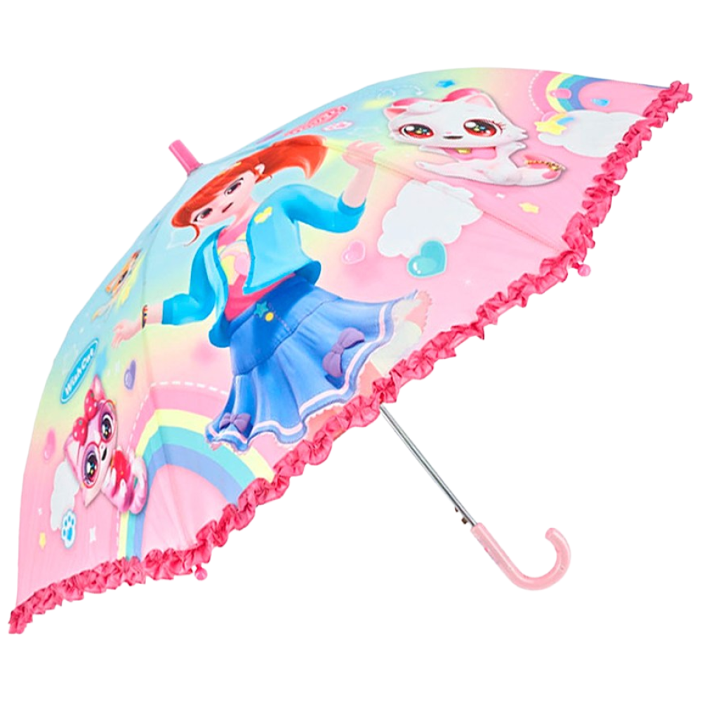 코지24 위시캣 아동우산 53 어린이 아이 여아 소형 가벼운 캐릭터 경량 투명창 자동 우산 7-10세 18,900원