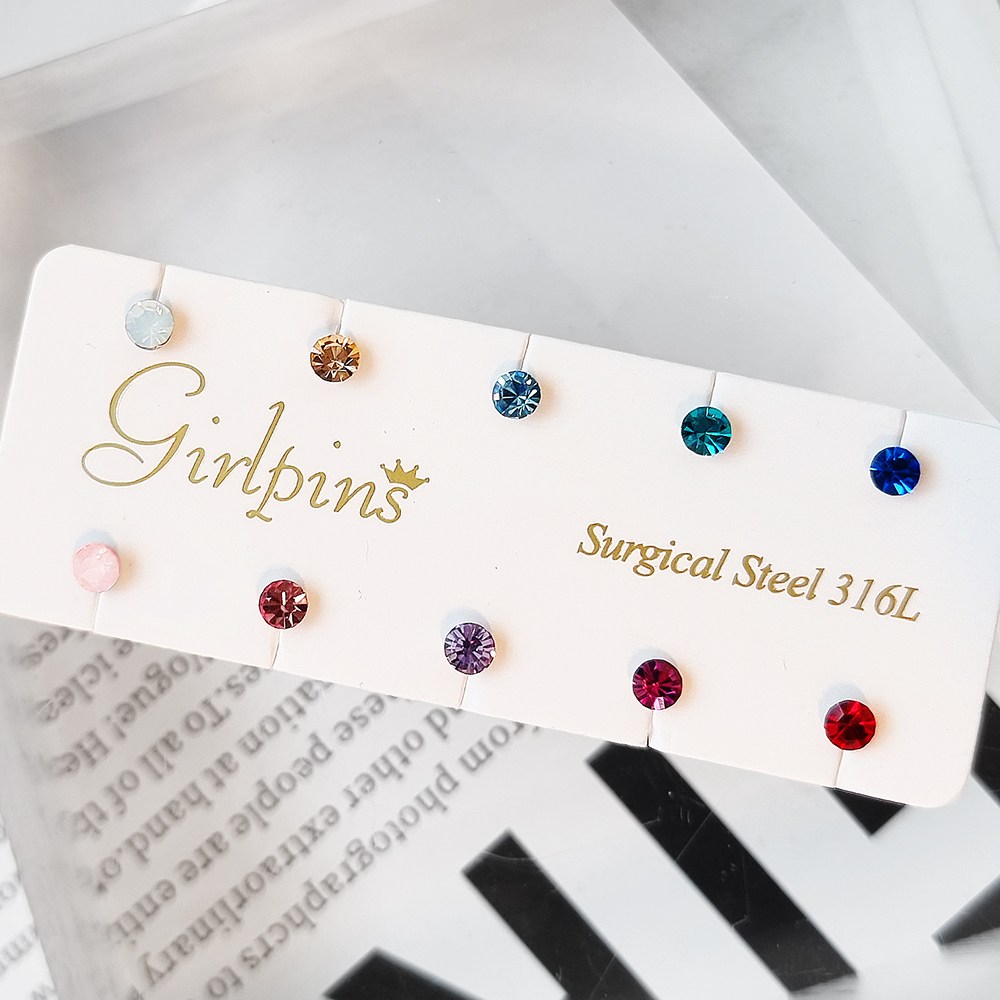 걸핀스 미다미 4mm 베이직 미니 큐빅 피어싱 10P세트 22,900원