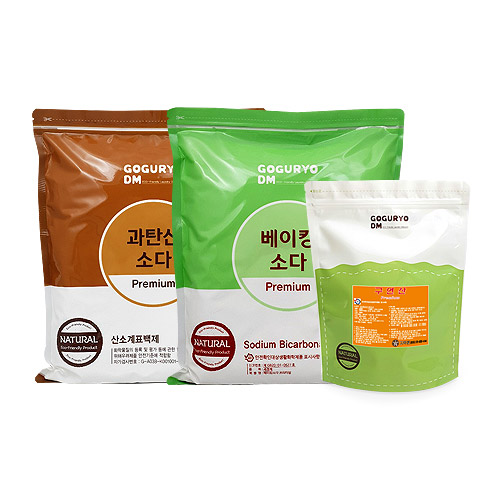 고구려디엠 프리미엄 3종셋트(과탄산5kg+베이킹5kg+구연산2kg=12kg) 27,300원