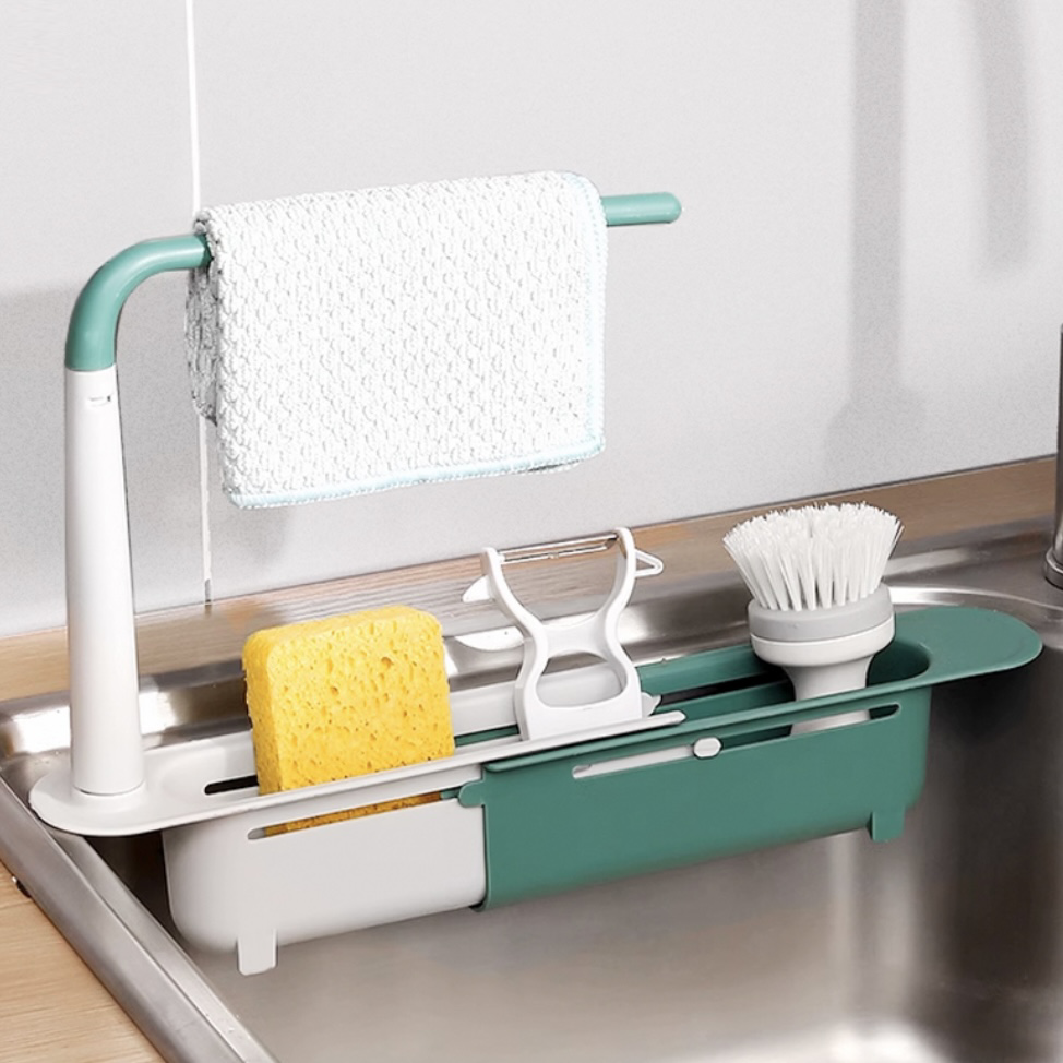 윤즈샵 주방필수템 길이조절 싱크대 거치대 1+1, 1개, 옐로우+옐로우, 1단 16,900원