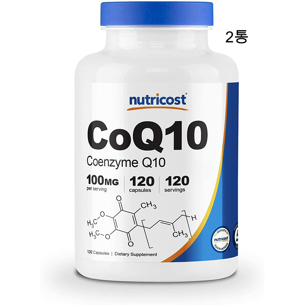 뉴트리코스트 코엔자임큐텐 코엔자임Q10 100mg 120베지캡슐 2통, 120정, 2개 41,610원