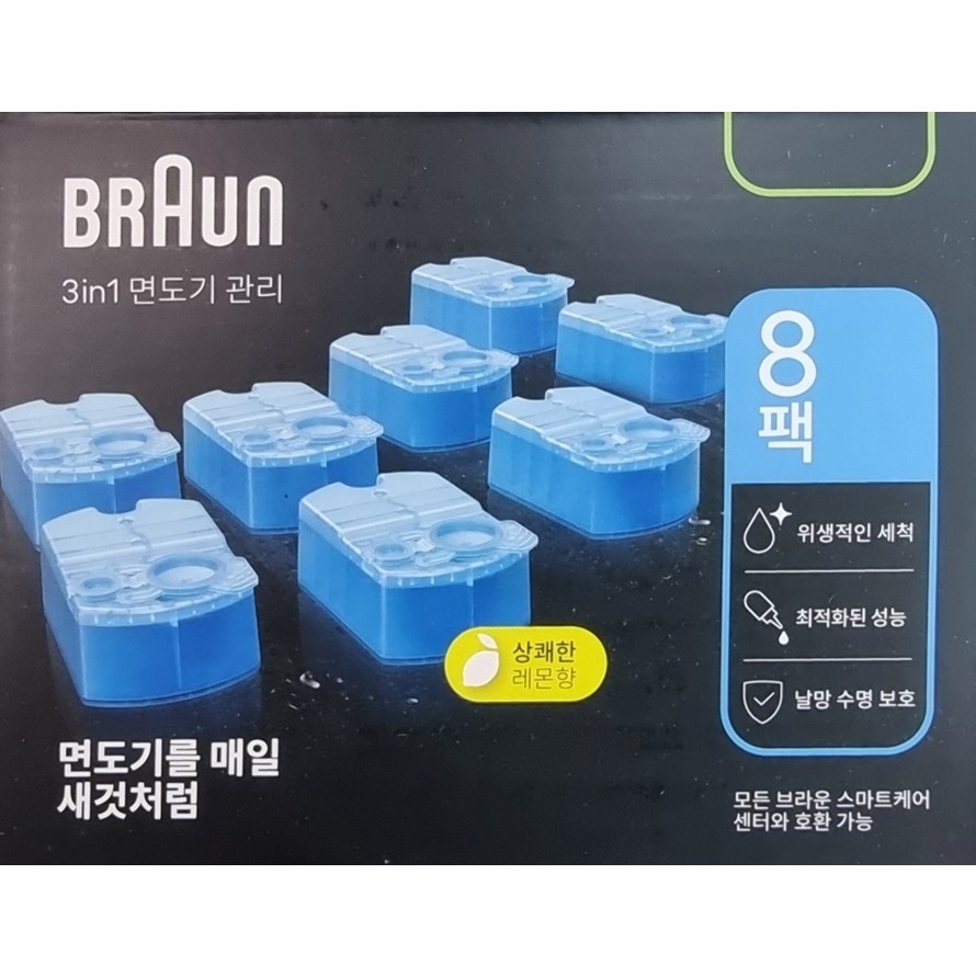 브라운 클린앤리뉴 면도기 세정액 CCR 170ml 8개입 세척카트리지 46,900원