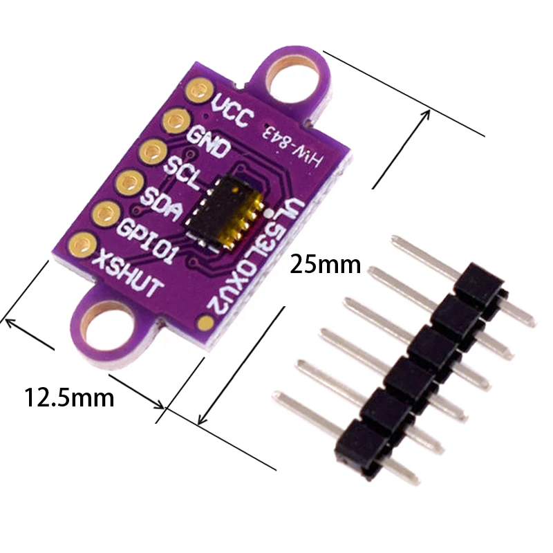 VL53L0X 비행 시간(ToF) 레이저 거리 측정 센서 브레이크아웃 940nm 모듈 Arduino용 I2C 3.3V/5V 8,100원