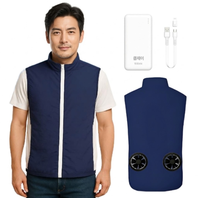 쿱제이 여름 작업복 선풍기조끼 조립 후 배송 배터리2개 포함 64,500원