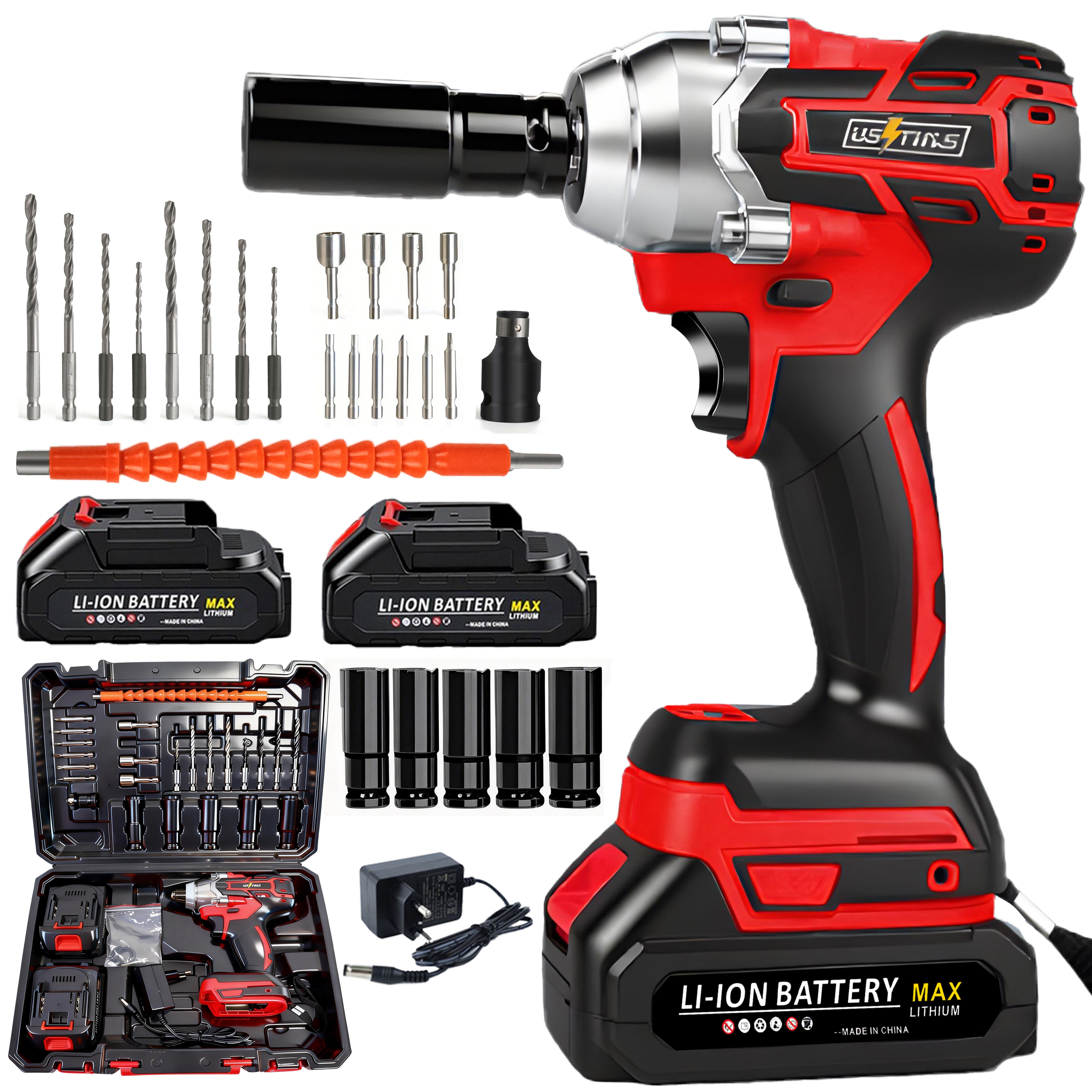 우스틴스 20V 고출력 충전식 충격 드릴 전동 충격 렌치 9세대 충격 드라이버 대토크, 1개 114,980원