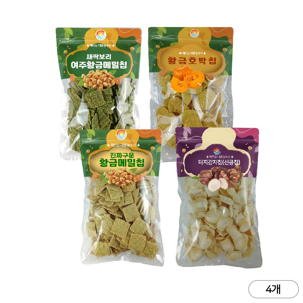 해뜨는 새싹보리 메밀 무첨가 건강 뻥튀기 과자 구운메밀칩 호박칩 돼지감자칩 모카칩, 1 22,500원