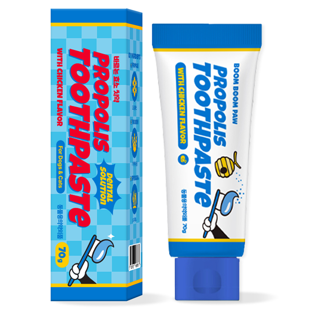 붐붐포 반려동물 프로폴리스 효소 바르는 치약 닭고기향, 70g, 1개, 현재가 7,900원