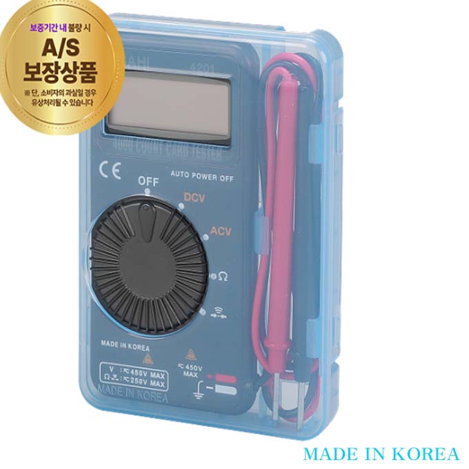 아사히/테스터기/디지털/소형포켓/4201/전류저항게/측정/국산 16,500원