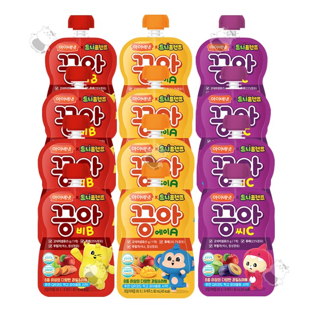 해호 아이배냇 끙아 과일야채주스 80ml 에이A+비B+씨C 18,320원