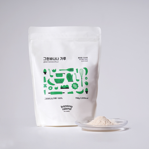 100% 그린바나나가루 밀가루대신 먹는 글루텐프리 저항성전분 식이섬유, 1개, 300g 16,900원