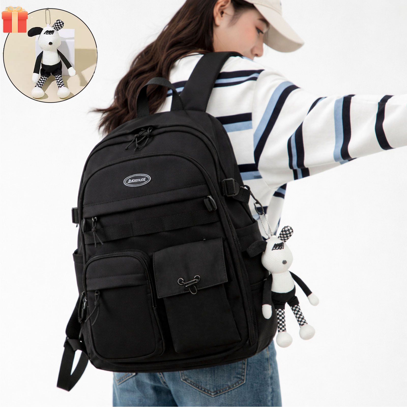 VELNIO 남녀공용 대용량 백팩 노트북 수납 가능 도난방지 데일리 여행 가방 15,900원