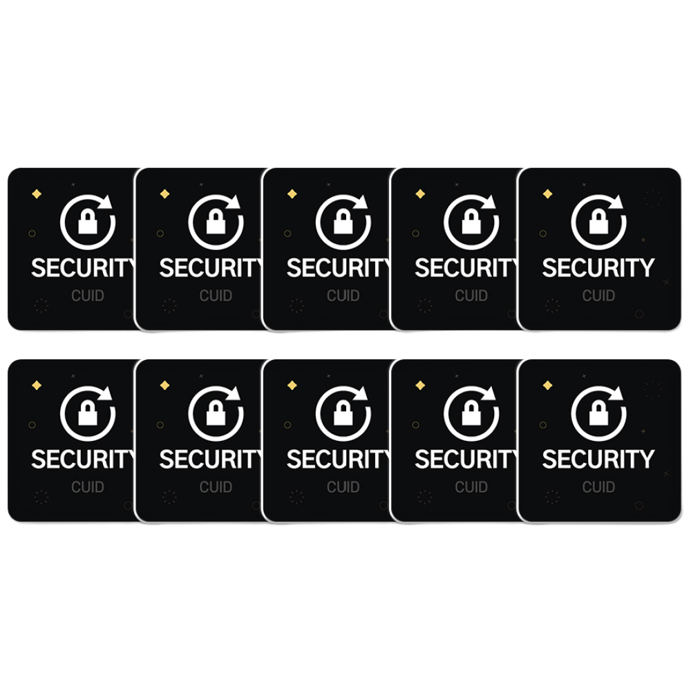 CUID PVC 스티커 태그 MCT RFID 도어락 공동현관 복사 스마트폰 10개 세트, 10개, 02. 25X25 사각 PVC 블랙 디자인(No.2P) 18,800원