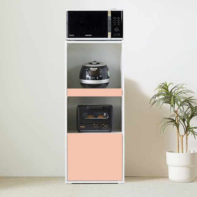 에어프라이어 밥솥 선반 밥통 주방 수납장 뉴모닝 키큰 렌지대, 핑크, 3단 88,080원