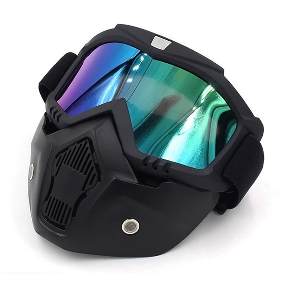 라크 오토바이 고글 마스크 H051 탈부착 일체형 분리형 자외선 모래 바람 차단 숨구멍 방수 다기능 고글렌즈 오토바이고글, 블루 13,700원