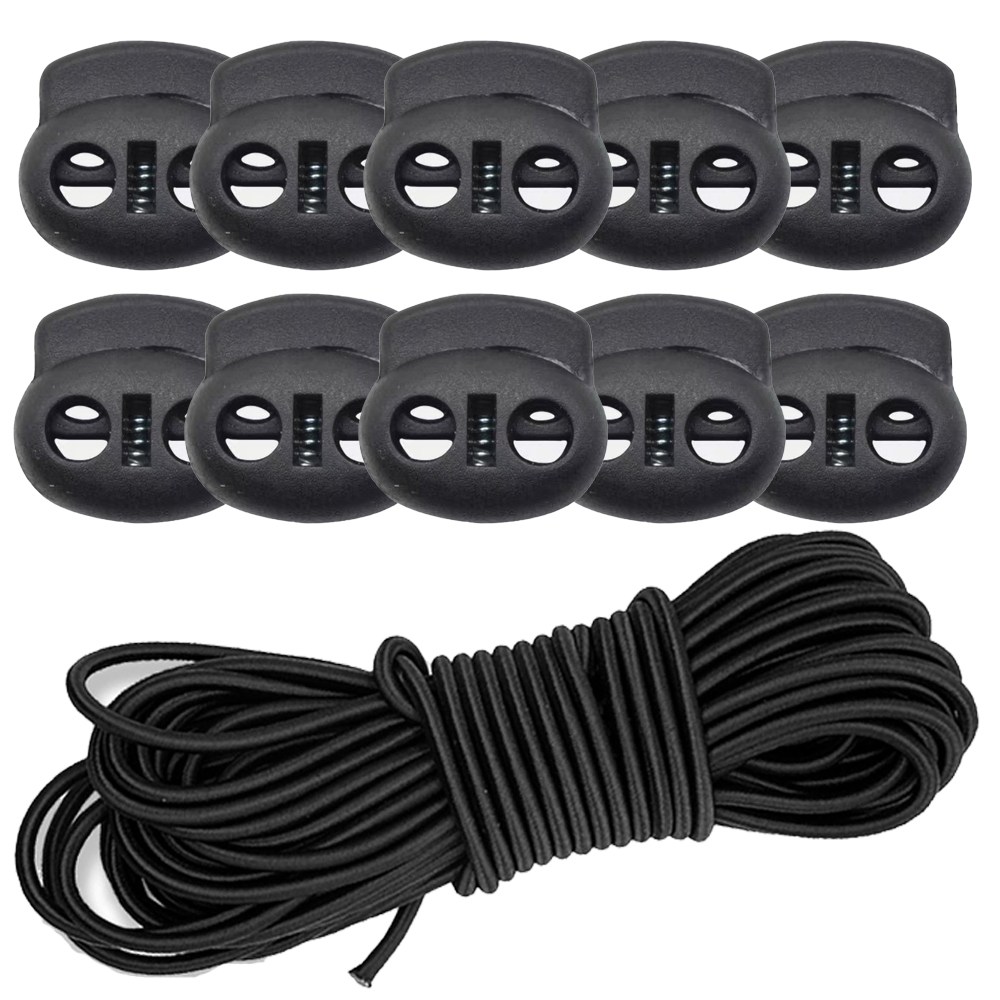 끈조절 돼지코 스토퍼10개 +둥근 칼라 고무줄 4mmx400cm 13,980원