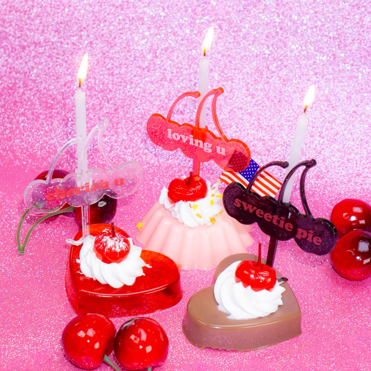 유어캔들 체리즈 캔들 데코픽 케이크장식 3종 세트, 1세트 12,900원