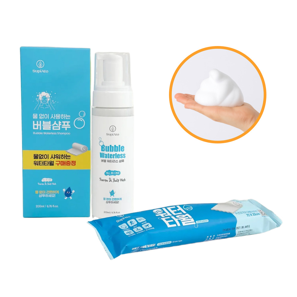 물 없이 사용하는 버블 샴푸 기획세트 [워터타월 증정] 노린스 드라이 샴푸 11,990원
