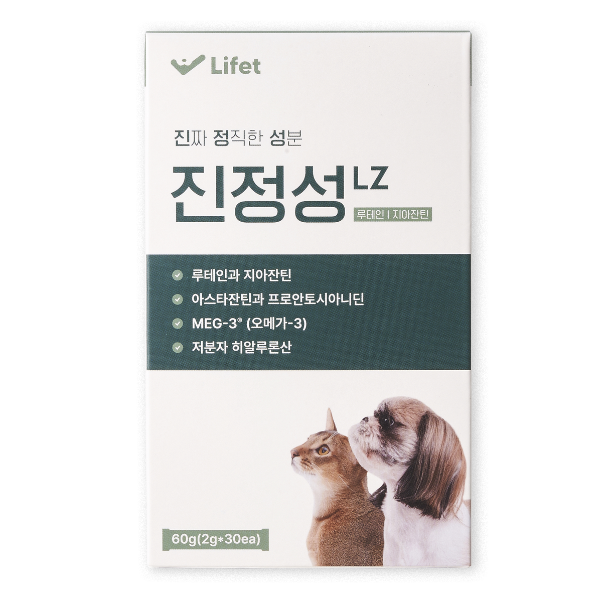 진정성 LZ 눈 영양제 강아지 고양이 루테인 지아잔틴 백내장 눈물 항산화, 1개, 눈물개선/눈건강, 30회분 21,000원