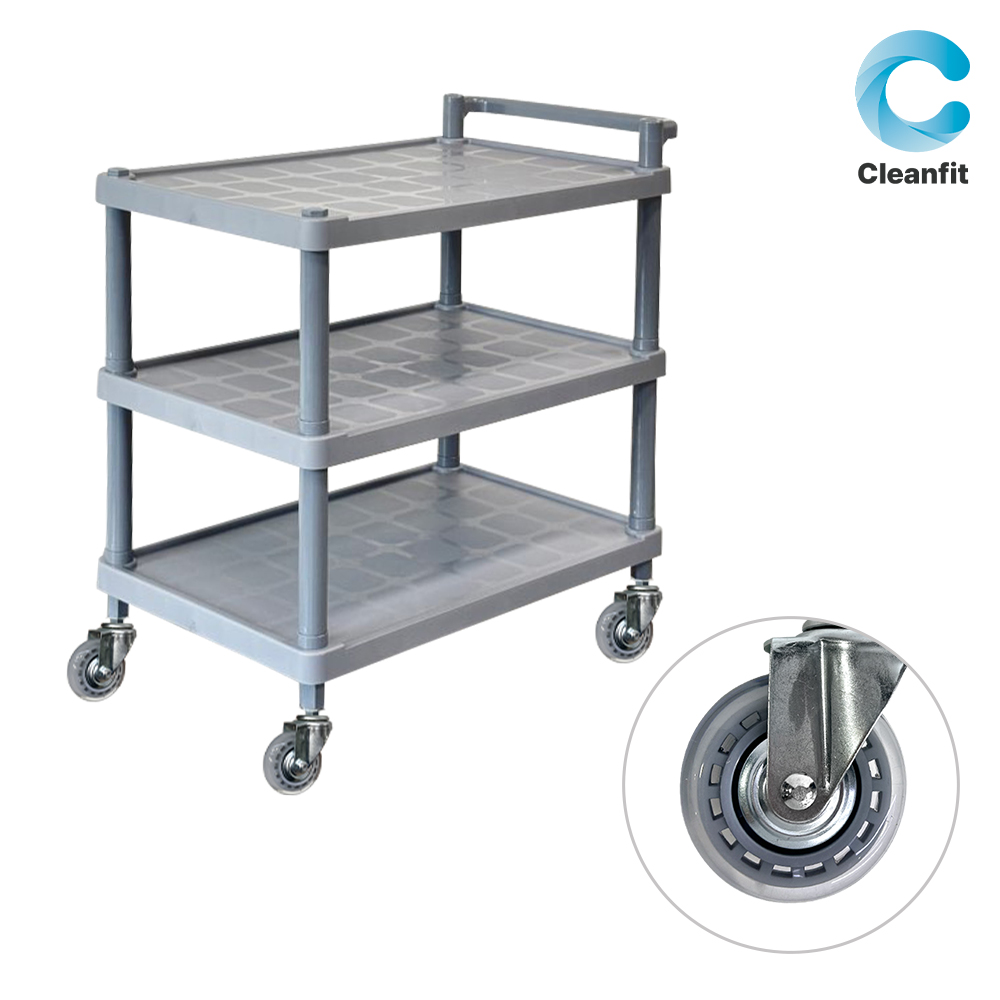 크린핏 3단 ABS 식당 서빙 카트 검정 (회색 바퀴), 1개 119,000원