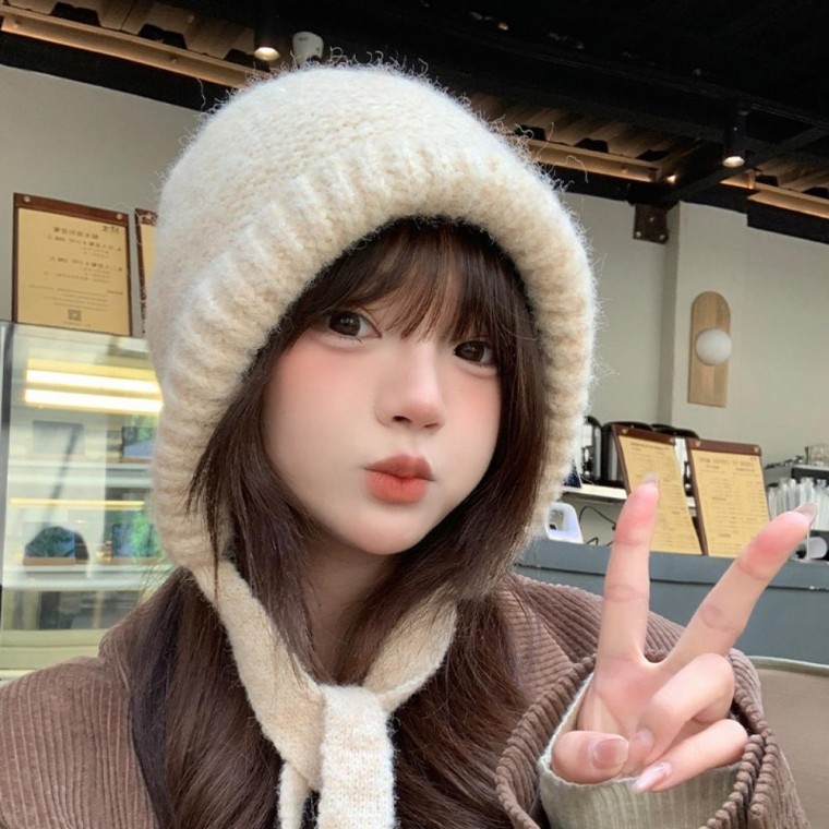 Ludia 겨울 니트 후드 모자 바라클라바 버킷햇 5color 8,300원