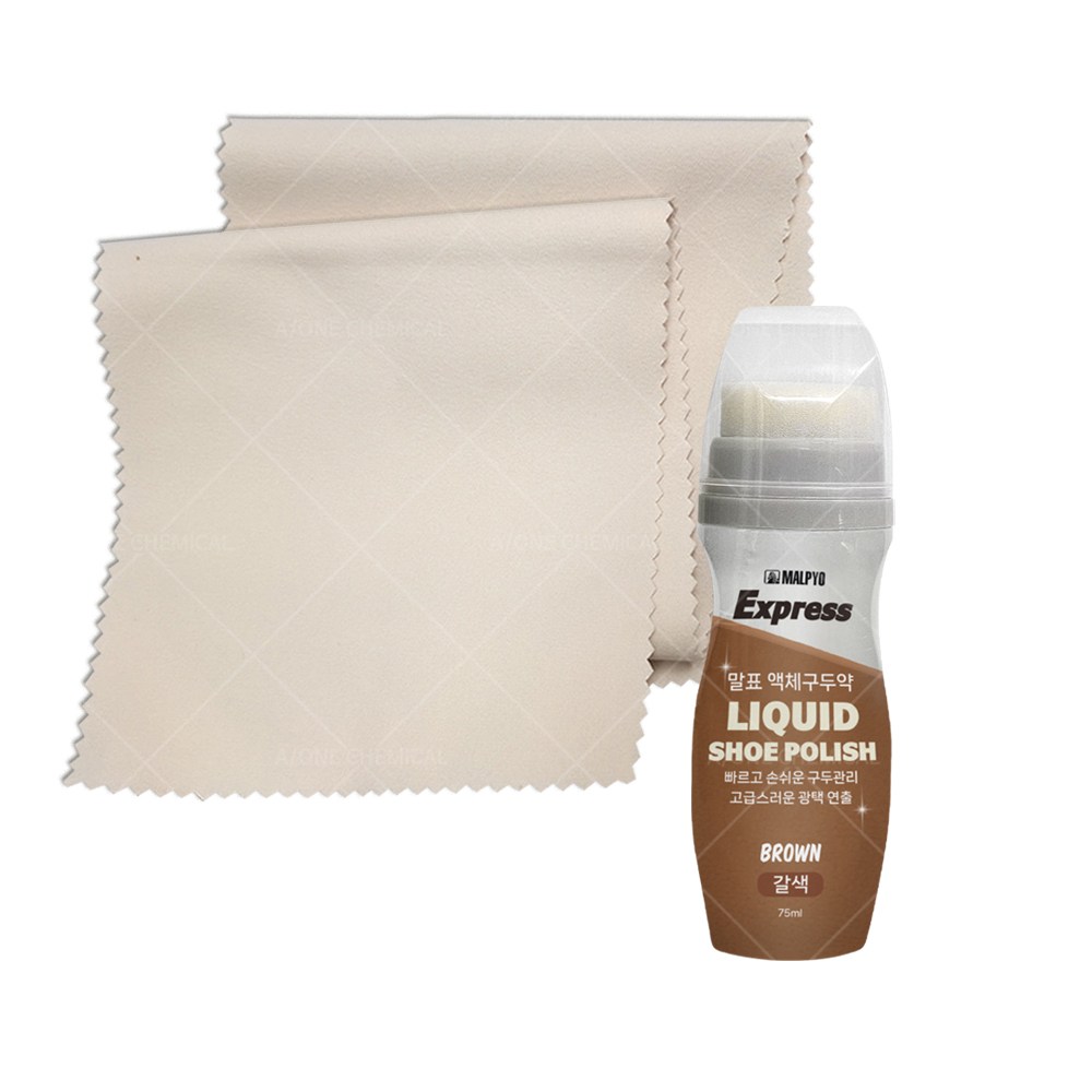 말표 액체구두약 75ml 갈색 + 구두천 세트 구두닦이 슈케어 구두광택 초극세사 고급 마이크로파이버 9,410원