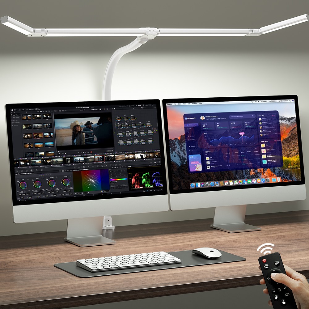 ACMEZING 접이식 확장형 클립형 LED 와이드 스탠드 공부용 스탠드 25가지 색온도/밝기 조절 + 리모컨 D9 41,900원