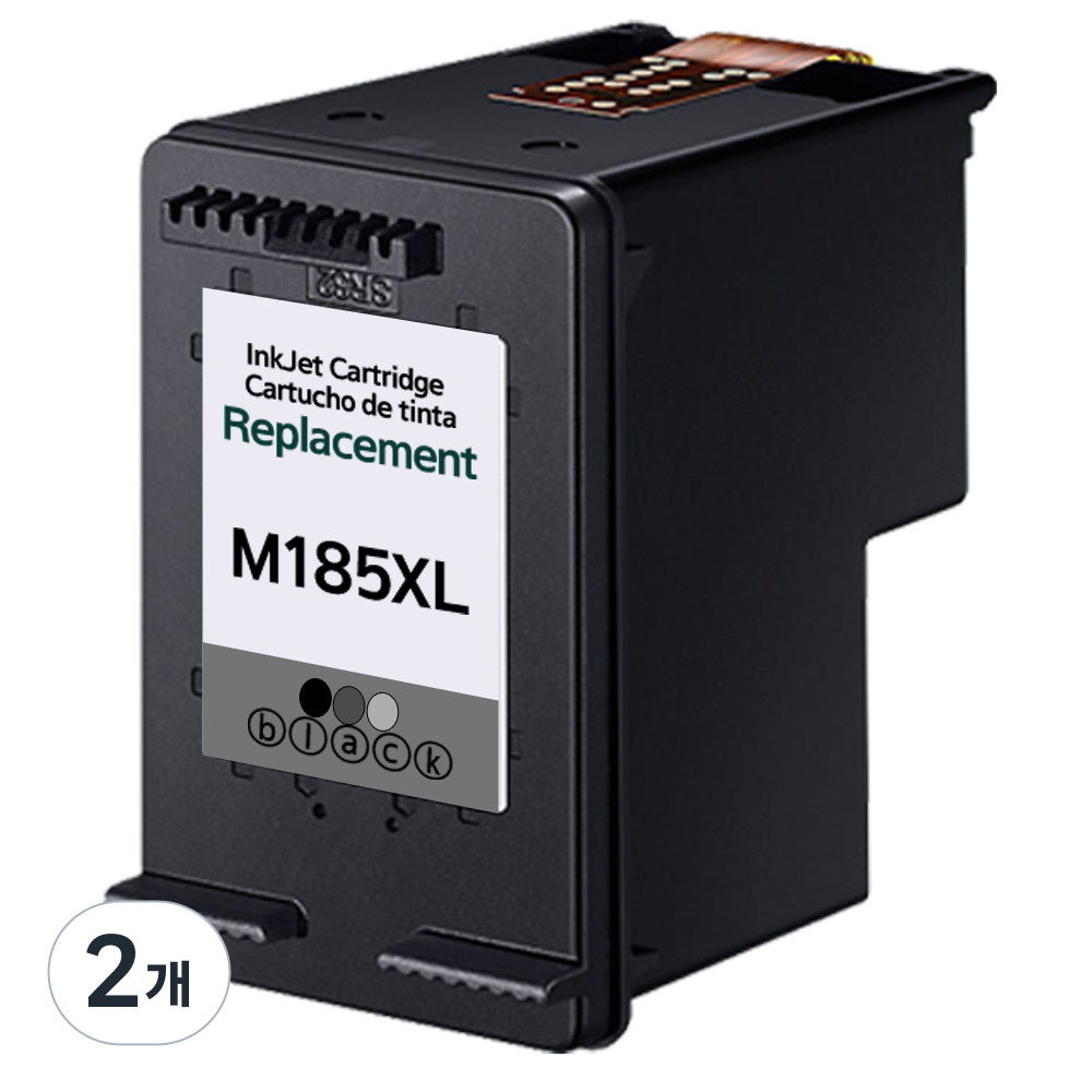훼이머스신곡점 삼성 INK-M185 INK-C185 호환잉크 특대용량 SL-J1680 SL-J1683 SL-J1685 SL-J1780W SL-J1785W, 검정 (특대용량), 2개 37,300원