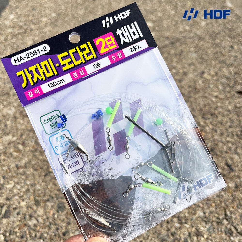 해동 가자미 도다리 채비 축광 튜브 스네이크 천평 채비 HA-2581 3,500원