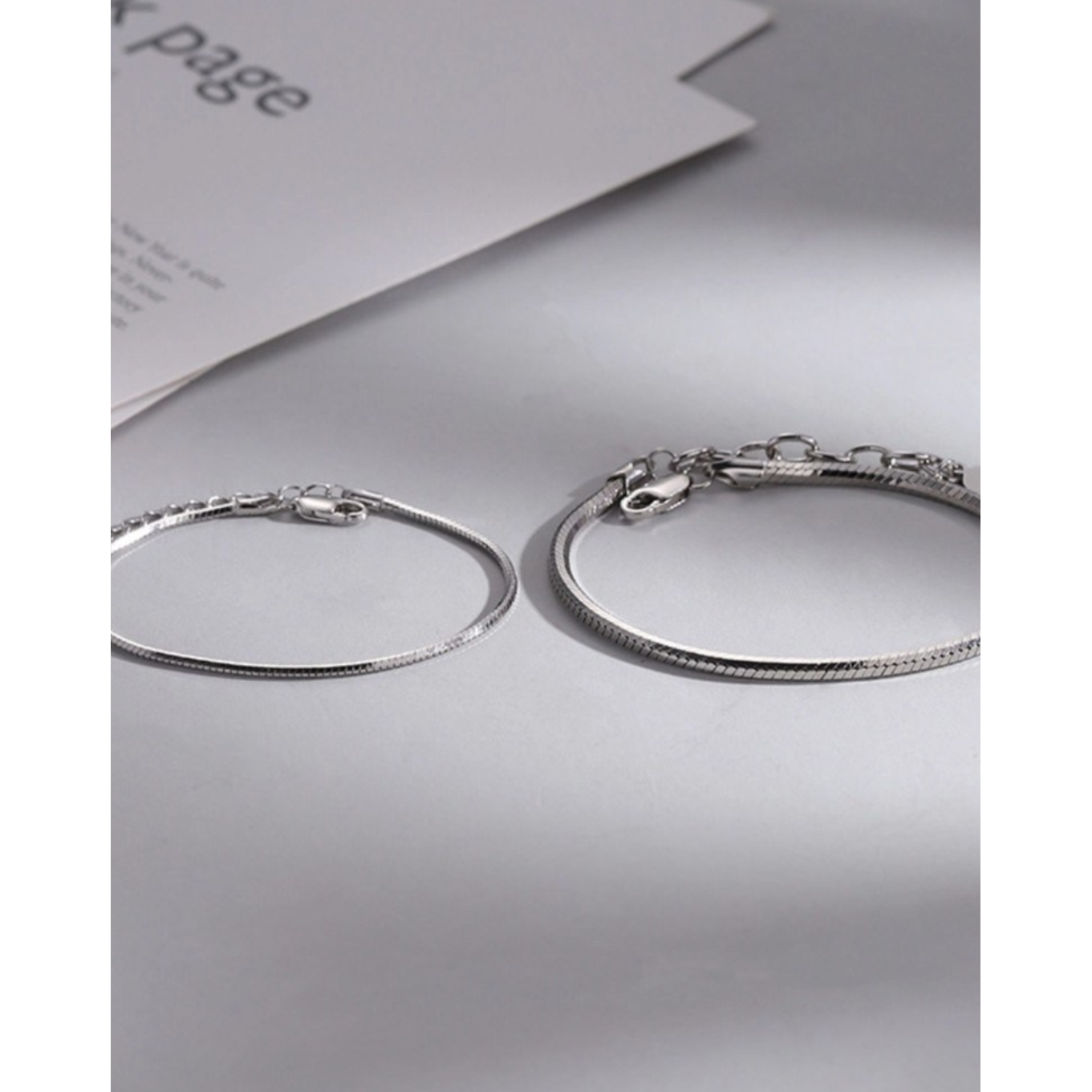 리브하모 스네이크 체인 실버 우정팔찌 커플 팔찌 19,000원