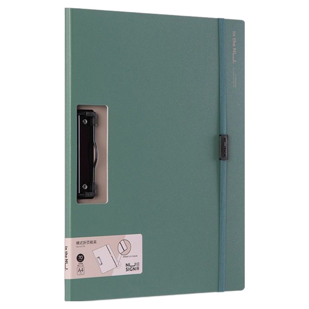 누사인 고정 스트랩 문서 정리 폴더형 클립보드 가로형 A4, 그린, 1개 7,100원