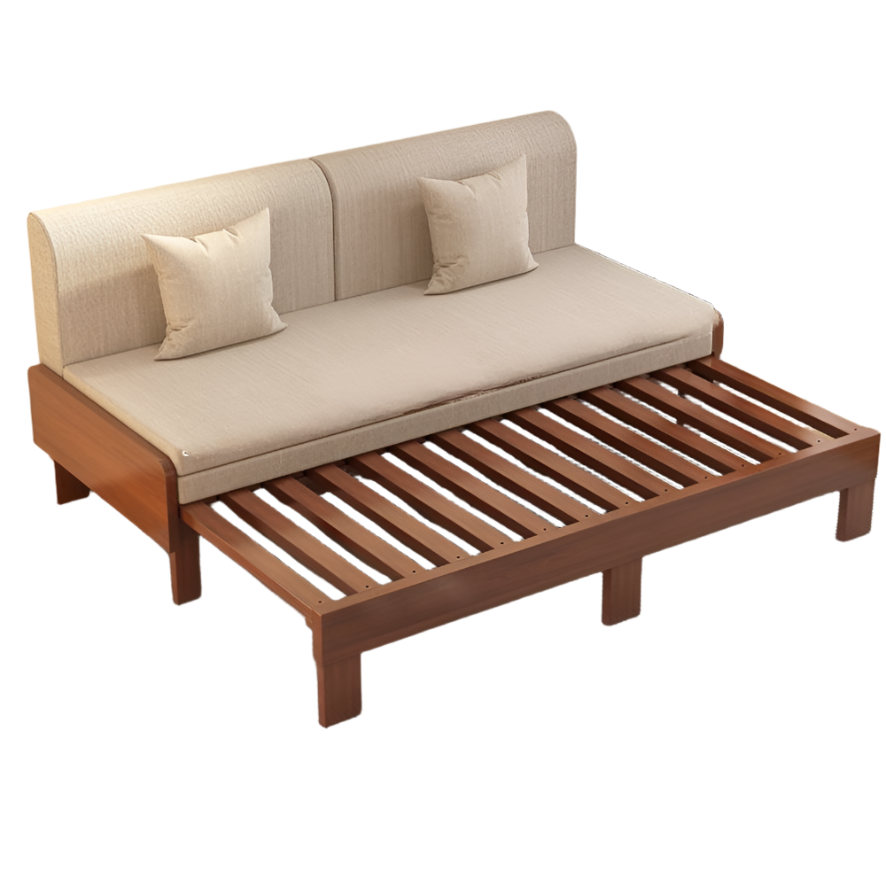 프리엠 확장형 소파베드 접이식 소파침대 침대 소파 쇼파 쇼파침대 쇼파베드 원목 공간활용, 티크색 444,000원