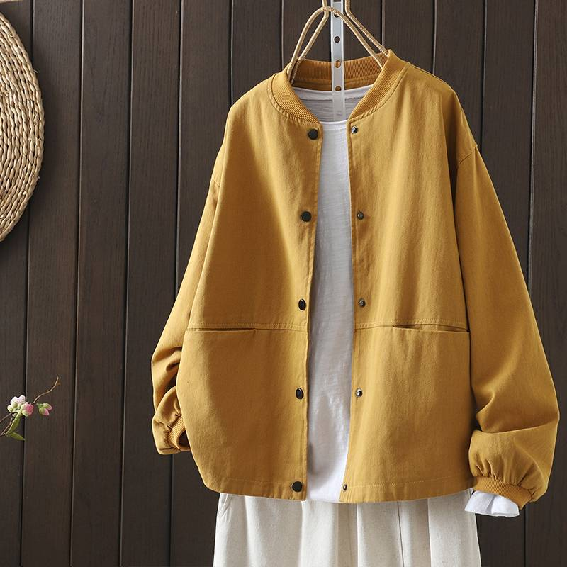 여성 봄 가을 루즈핏 아우터 작업복 야구 점퍼 더블포켓 자켓 44,800원