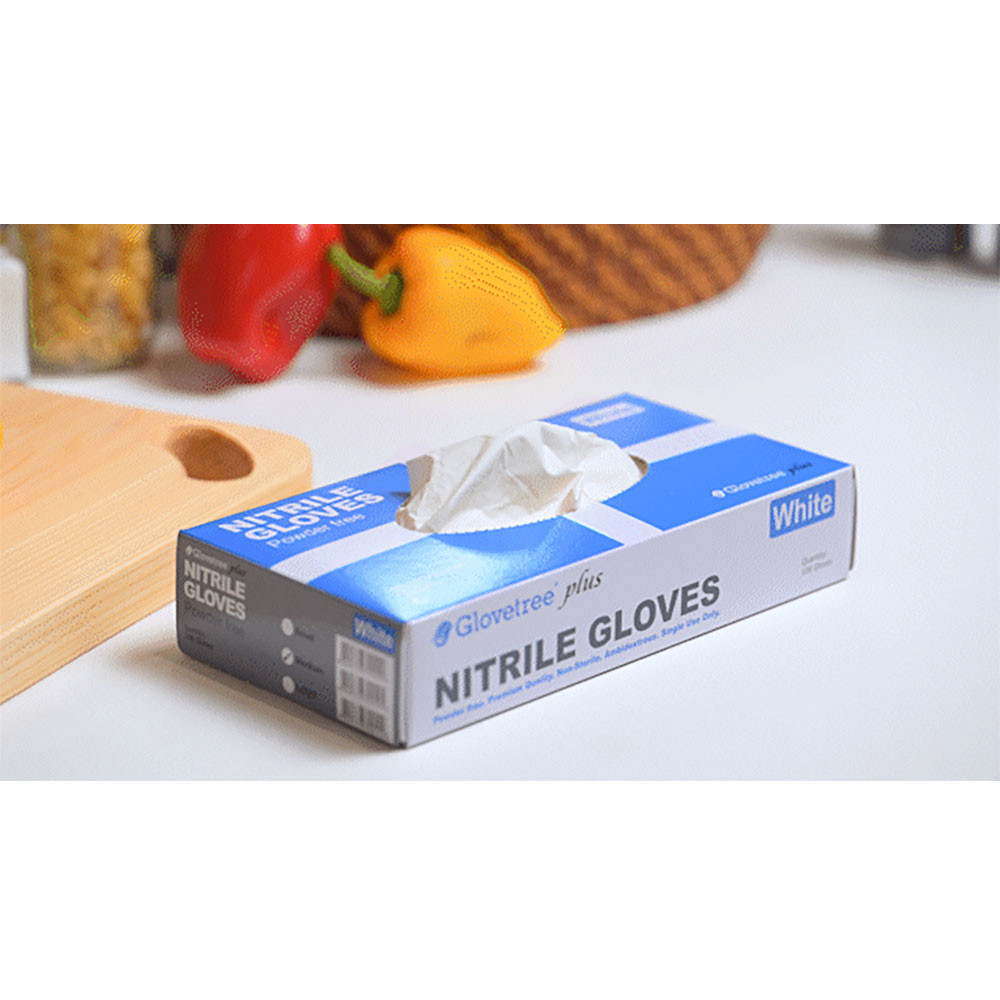 글러브트리 식품용 요리용 일회용 니트릴 고무 장갑 화이트 100매 7,000원