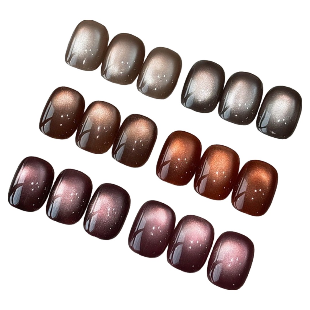 캣아이 마그네틱 젤 네일 세트 다색 구성 UV/LED 광치료 겨울 무드 유리알 자석젤 세트, 1개, 15g, Mixed Colors 43,970원