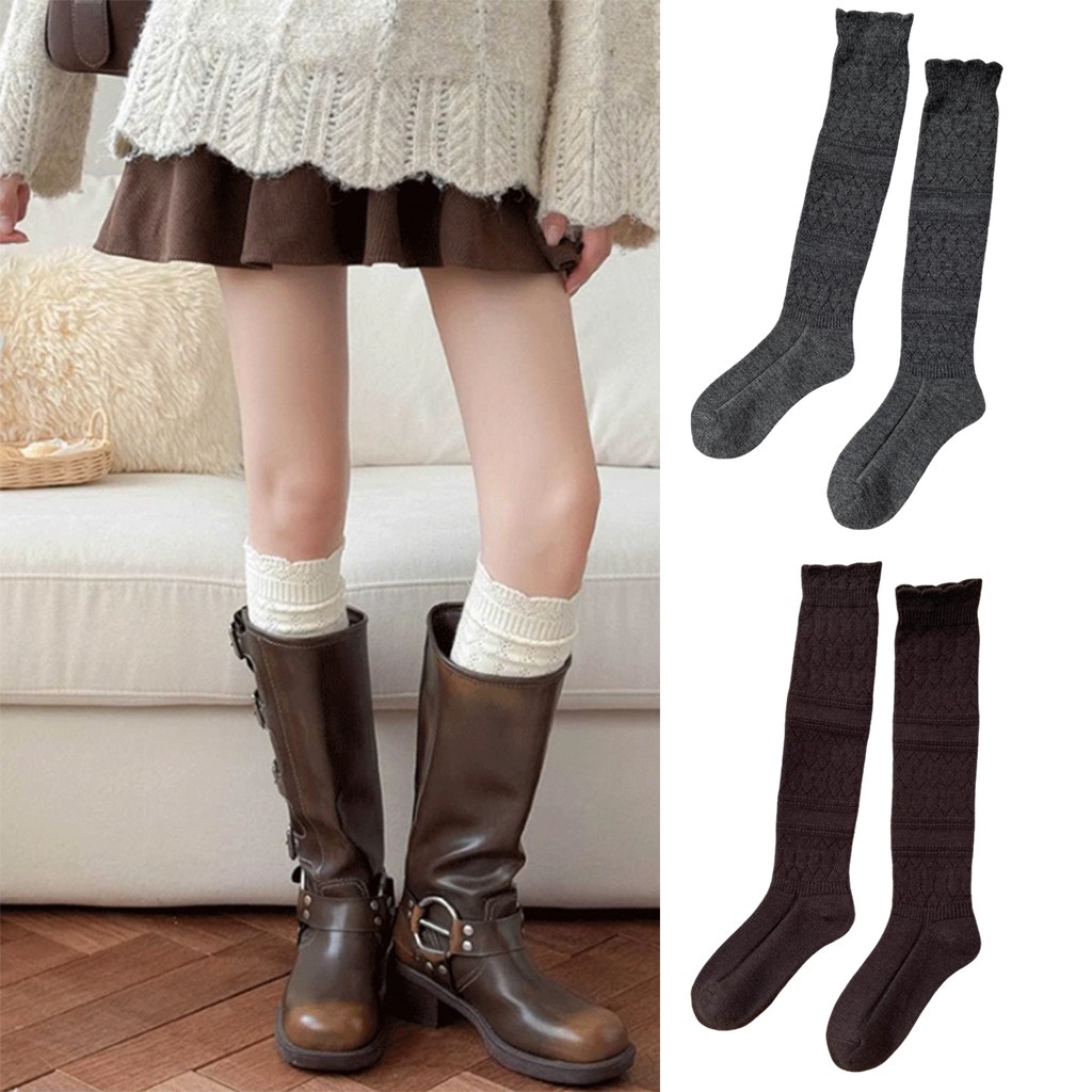 젬버트 여성 러블리 부츠에 잘 어울리는 니트 롱 니삭스 양말 2종세트 12,900원