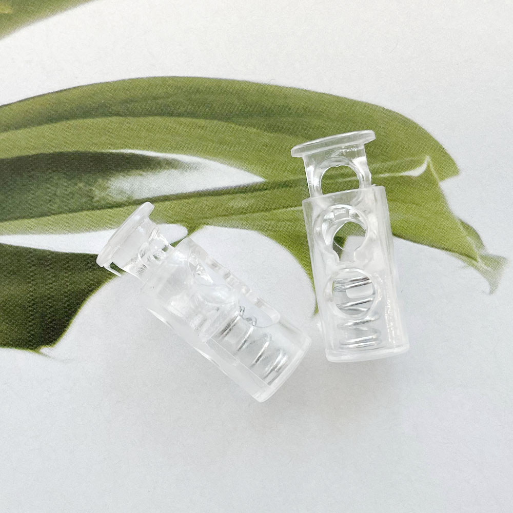 헤세드 일자형 2구 25mm 단색 스토퍼, 투명, 10개 1,000원