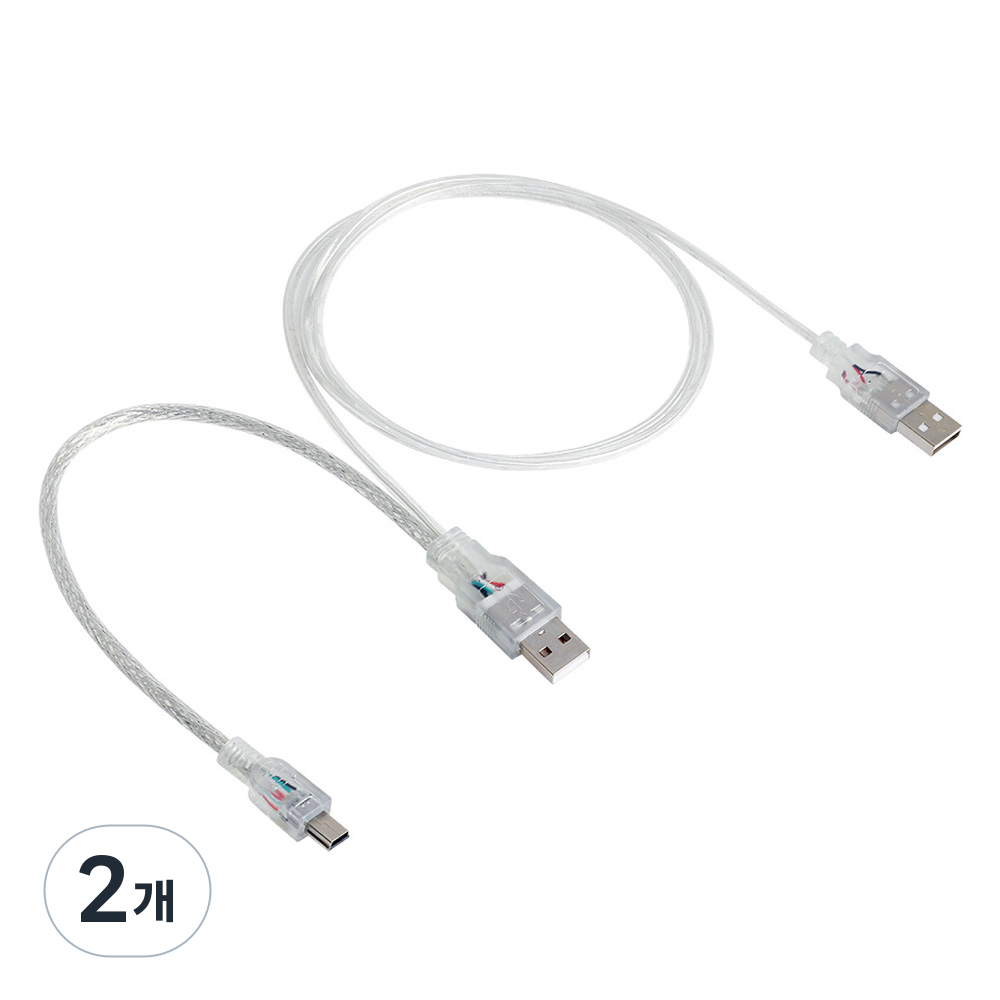 넥시 USB2.0 Mini 5P Y케이블 B형, 2개, 1m 6,800원