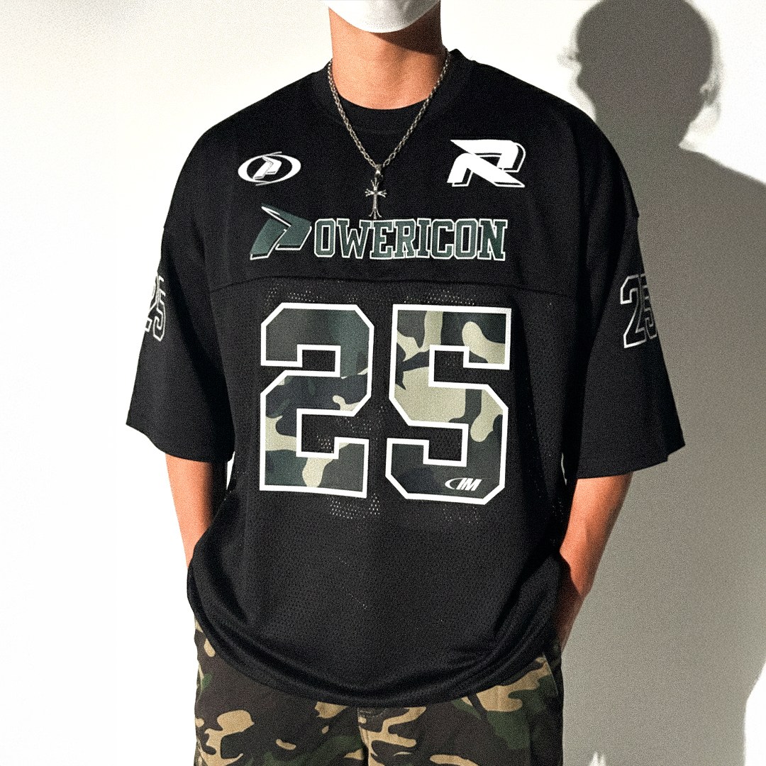 카모 25 럭비 매쉬 져지 블록코어 오버핏 럭비티 남녀공용 짐웨어 도프룸 33,000원