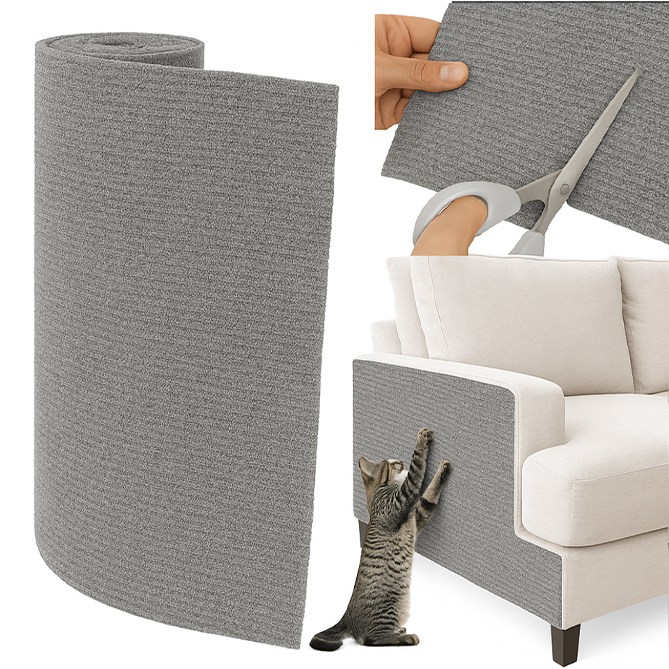 와이오 잘라쓰는 스티커 수평 수직 부착식 고양이 스크래쳐, 라이트 그레이, 1개 17,900원
