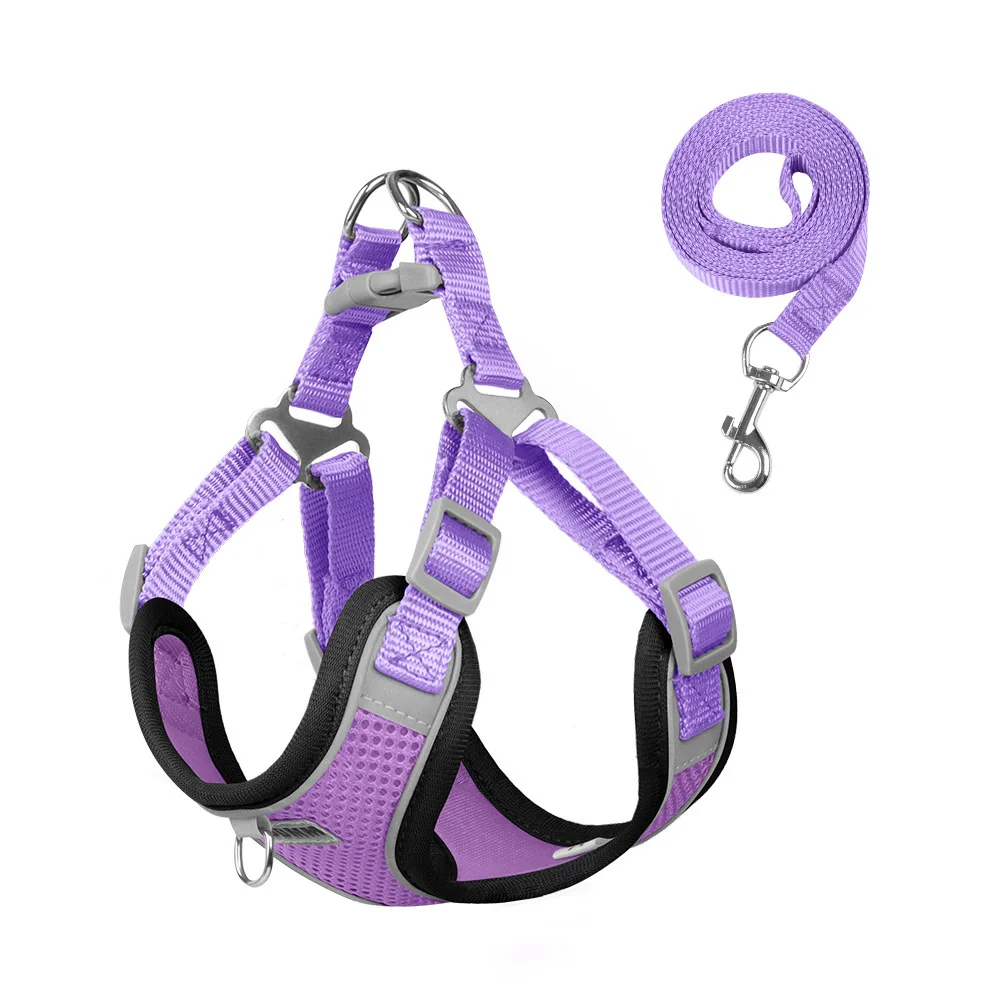 스텝인 도그 하네스 소형견 및 리드 세트 조절 가능한 반사형 애완견 부드러운 강아지 39,400원