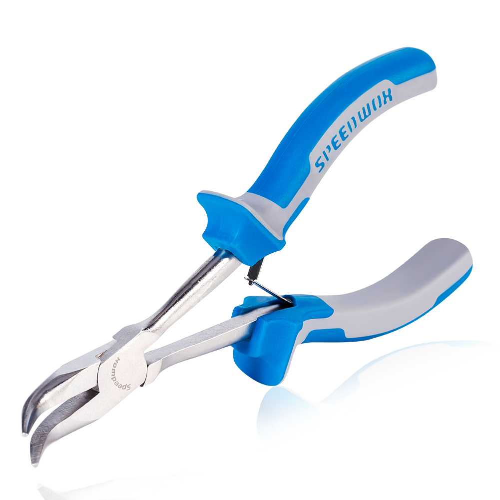 SPEEDWOX 롱 노우즈 벤드 플라이어 45도 좁은 사각지대 전문 스무스 테이퍼 죠 정밀 공구, 벤트노즈 플라이어, 곡형 플라이어, 벤드 노우즈 플라이어, 160mm 6,020원