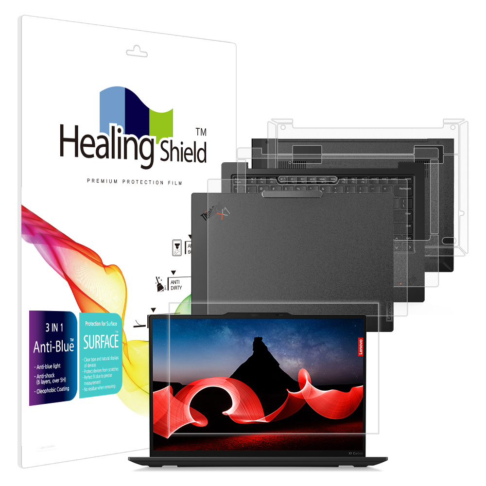 힐링쉴드 레노버 씽크패드 X1 카본 13세대 블루라이트차단 액정보호필름1매 외부3종, 1개 58,320원