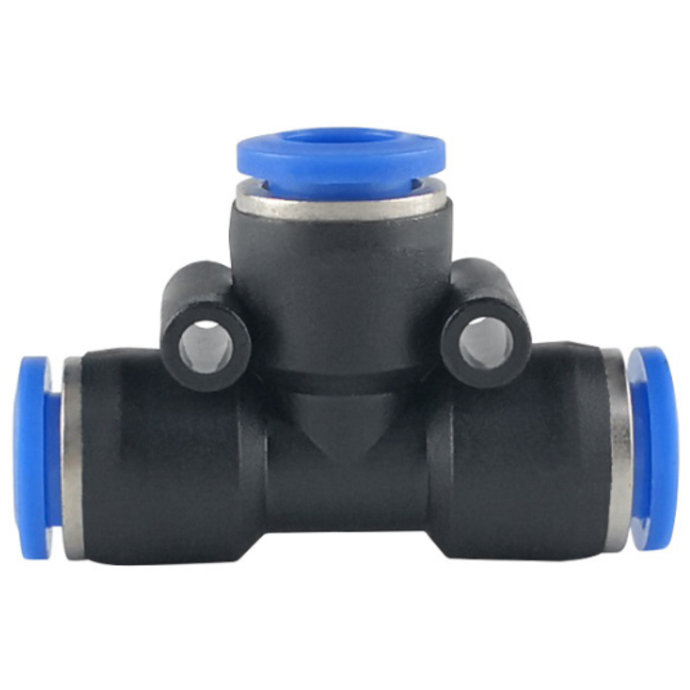 원터치 피팅 PE 6mm T형 공압 에어 배관 자재 밸브, 1개 400원