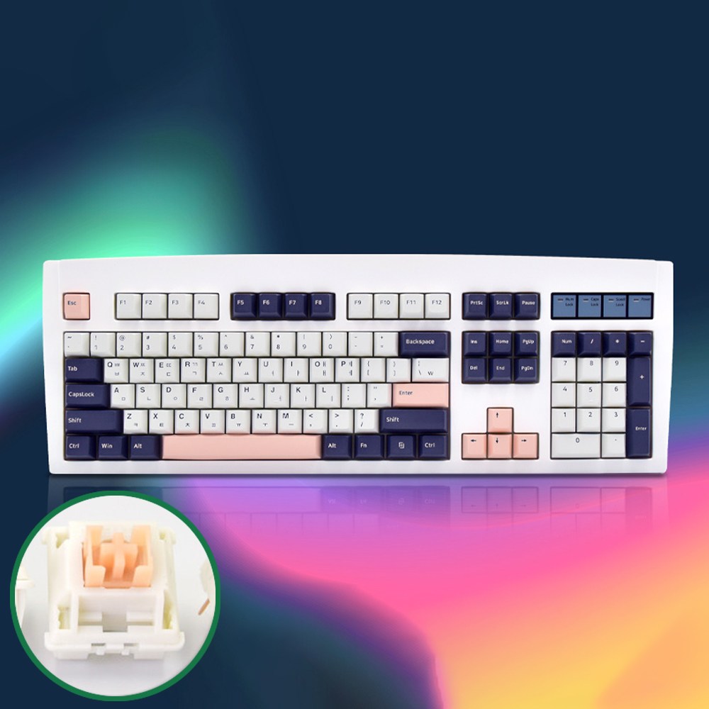 큐센 DT35 104 PBT 풀윤활 가스켓 유무선 기계식 키보드 화이트 오테뮤저소음 크림옐로Pro 63,400원